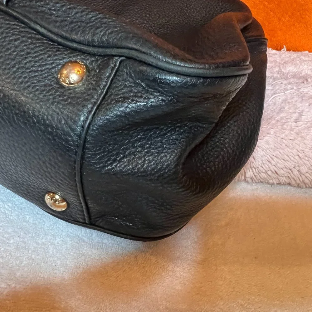 Michael Kors Black Fulton East West Shoulder leather tote